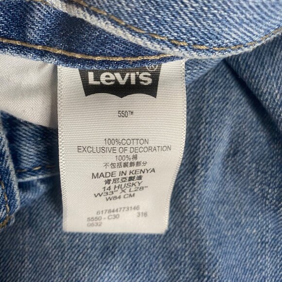 Levis 550 Relaxed Fit Jeans Mens 14H Huskey 33x28 Blue Denim Straight Leg - Picture 7 of 14